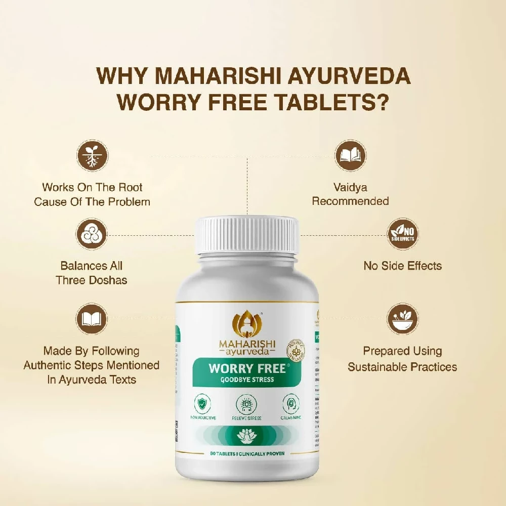Maharishi Ayurveda Worry Free Tablets, 60 Tablets-4.webp